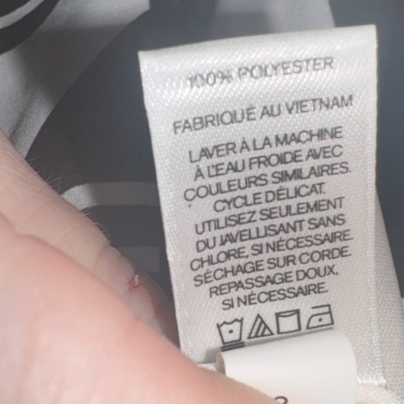 Black and White Geo Print Handkerchief Hem Maxi Dress Express Size Medium - Picture 2 of 16